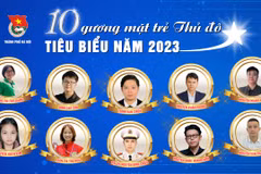 Danh sách 10 gương mặt trẻ Thủ đô tiêu biểu năm 2023. 