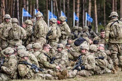 Binh sỹ Mỹ tại Orzysz, Ba Lan. (Ảnh: AFP/TTXVN)