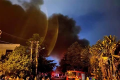 Hiện trường vụ cháy. (Ảnh: TTXVN phát)