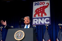 Ông Donald Trump phát biểu tại Đại hội toàn quốc đảng Cộng hòa. (Nguồn: AP)