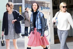 Trang phục chất liệu gingham có họa tiết sọc ca rô đẹp mắt đem đến sự trẻ trung, tươi mới cho người mặc.