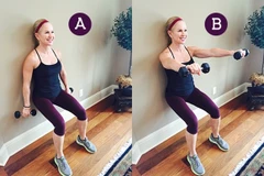 Dáng siêu chuẩn và săn chắc nhờ tập thể dục với... bức tường