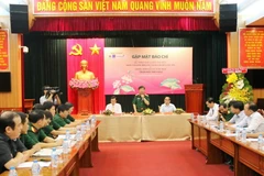 Quang cảnh buổi họp báo. (Ảnh: Anh Tuấn/TTXVN)