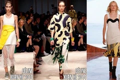 Mẫu váy từ bộ sưu tập Resort 2016 của Dior trông như tổ hợp từ những thiết kế trong bộ sưu tập Xuân Hè 2014 của Céline
