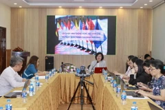 Hội thảo tham vấn của Ủy ban Thúc đẩy và Bảo vệ quyền của phụ nữ và trẻ em trong ASEAN. (Ảnh: Thanh Vũ/TTXVN)
