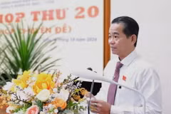 Chủ tịch HĐND tỉnh Thái Bảo phát biểu khai mạc kỳ họp (Nguồn: Cổng thông tin Điện tử tỉnh Đồng Nai)
