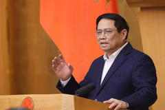 Thủ tướng Phạm Minh Chính kết luận Phiên họp Chính phủ chuyên đề xây dựng pháp luật tháng 12. (Ảnh: Dương Giang/TTXVN)