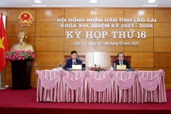 Kỳ họp thứ 16, HĐND tỉnh Lào Cai khóa XVI, nhiệm kỳ 2021-2026. (Ảnh: Quốc Khánh/TTXVN)