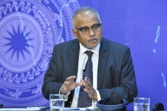 Ông Shantanu Chakraborty, Giám đốc Quốc gia Ngân hàng Phát triển châu Á (ADB) tại Việt Nam phát biểu. (Ảnh: Minh Đức/TTXVN)