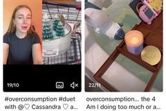Những video "tuyên chiến" với tiêu thụ quá mức trên TikTok. (Nguồn: Vietnam+)