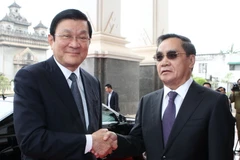 Báo chí Lào đưa đậm chuyến thăm của Chủ tịch nước Trương Tấn Sang
