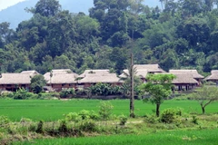 Làng văn hóa thôn Tân Lập, xã Tân Trào. (Ảnh: Quang Đán/TTXVN)