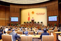 Kỳ họp thứ 10 Quốc hội khóa XIII. (Ảnh: Phương Hoa/TTXVN)