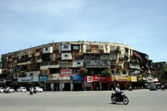 Khu tập thể cũ Khương Thượng, Đống Đa, Hà Nội. (Ảnh: Tuấn Anh/TTXVN)