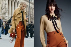 Phát sốt với sự trở lại của mốt quần thủy thủ ống rộng cạp cao