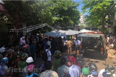 Hiện trường vụ tai nạn. (Ảnh: Nguyên Linh/Vietnam+)