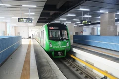 Đoàn tàu của dự án đường sắt đô thị Cát Linh-Hà Đông. (Ảnh: Việt Hùng/Vietnam+)