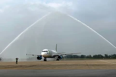 Máy bay của hãng hàng không Bamboo Airways. (Ảnh: Thu Huyền)