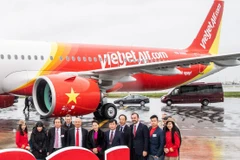 Hãng hàng không Vietjet vừa nhận tàu bay A321neo mang số hiệu VN-A600. (Ảnh: Vietjet cung cấp)