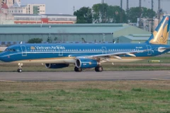 Máy bay của hãng hàng không Vietnam Airlines. (Ảnh: Trang Trịnh)
