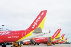 Máy bay của hãng hàng không Vietjet Air. (Ảnh: CTV/Vietnam+)