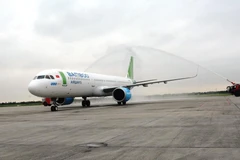 Máy bay của hãng hàng không Bamboo Airways. (Ảnh: Việt Hùng/Vietnam+)
