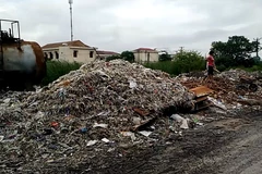 Ô nhiễm môi trường tại làng nghề sản xuất giấy Phong Khê, tỉnh Bắc Ninh. (Ảnh: Hùng Võ/Vietnam+)