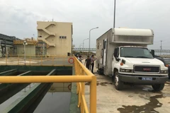 Trạm kiểm định môi trường di động tại Formosa. (Nguồn ảnh: Bộ Tài nguyên và Môi trường)