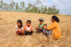 Người dân miền Tây lao đao vì thiên tai. (Ảnh: Hùng Võ/Vietnam+)