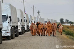 Toàn bộ đoàn xe cứu trợ thứ hai của Nga đã tới Lugansk suôn sẻ