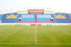 Sân vận động Thiên Trường, nơi diễn ra trận đấu giữa hai đội tuyển Myanmar gặp Philippines. (Nguồn: VFF).