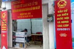 Khu vực bỏ phiếu số 2, phường Tương Mai, quận Hoàng Mai, thành phố Hà Nội (Ảnh: Minh Tuấn).