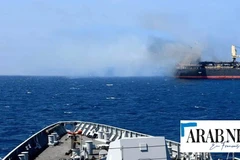 Một tàu chở dầu trúng tên lửa ngoài khơi Yemen. (Ảnh minh họa. Nguồn: AFP)