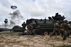 Binh sỹ Mỹ tham gia cuộc tập trận "Hổ mang Vàng" tại tỉnh Rayong, Thái Lan, ngày 28/2/2020. (Ảnh: AFP/ TTXVN)