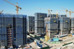 Một dự án xây dựng ở Trung Quốc. (Nguồn: AFP)