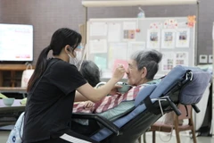 Hộ lý viên Việt Nam chăm sóc người cao tuổi. (Ảnh minh họa. Đào Thanh Tùng/TTXVN)