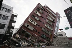 Trận động đất có độ lớn 7,3 xảy ra sáng 3/4 tại Đài Loan, Trung Quốc. (Ảnh: Kyodo/TTXVN)