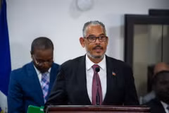 Tân Thủ tướng Haiti Alix Didier Fils-Aimé ngày 11/11 tại Port-au-Prince, thủ đô của nước này. (Ảnh: AFP)