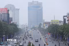 Không khí Hà Nội ở mức trung bình. (Nguồn: TTXVN)