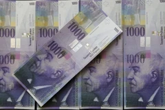 Đồng tiền 1.000 franc Thụy Sĩ. (Nguồn: finance.yaho)