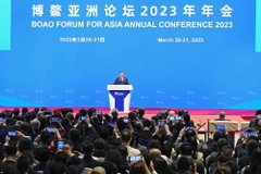 Lễ khai mạc Hội nghị thường niên Diễn đàn châu Á Bác Ngao (BFA) ngày 30/3/2023. (Ảnh: Kyodo/TTXVN)