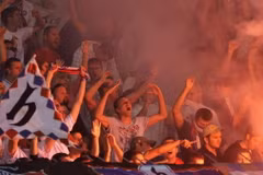 Những người ủng hộ câu lạc bộ bóng đá Hajduk Split. (Nguồn: EPA)