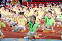Việc phổ cập giáo dục mầm non sẽ thực hiện cho nhóm trẻ từ 3 đến 5 tuổi. (Ảnh: TTXVN)