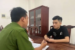 Đối tượng tại cơ quan công an (Nguồn: Công an cung cấp)