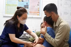 Tiêm huyết thanh kháng dại và vaccine phòng dại cho người dân. (Ảnh minh họa. Nguồn: TTXVN phát)