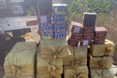 Tang vật của vụ việc. (Ảnh: TTXVN phát)