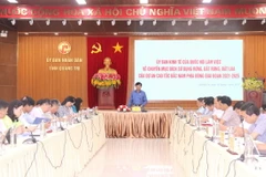 Quang cảnh buổi làm việc. (Ảnh: Thanh Thủy/TTXVN)