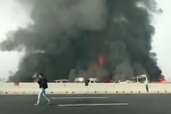 Hiện trường một vụ tai nạn tại Ai Cập. (Nguồn: The National News)