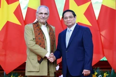 Thủ tướng Phạm Minh Chính và Tổng thống Timor-Leste Jose Ramos-Horta. (Ảnh: Dương Giang/TTXVN)