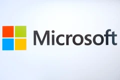 Biểu tượng Microsoft tại một sự kiện ở California, Mỹ. (Ảnh: AFP/TTXVN)